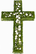 Венок - крест с гвоздикой